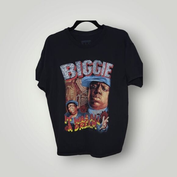 Notorious Big shirt Rap tee Hip Hop tee Black short sleeve Crew Neck Large - Picture 1 of 7